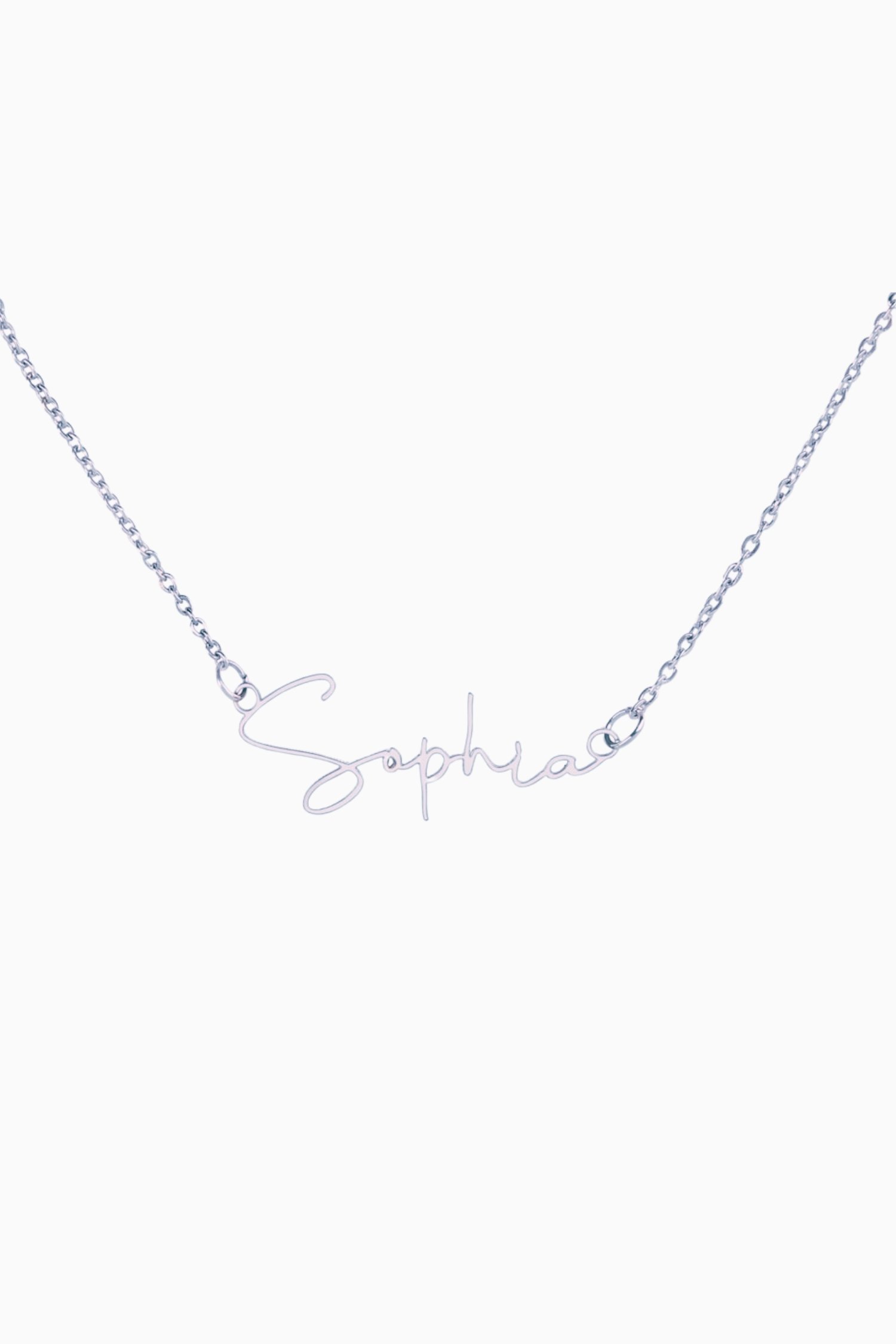 Personalized Name Necklace Silver